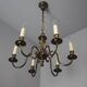 Vintage six-arm chandelier, 1970's.