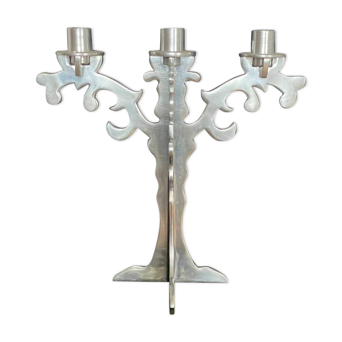 Removable stainless steel metal chandelier 3 branches