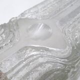 Brutalist moulded glass vase from the 1970s.