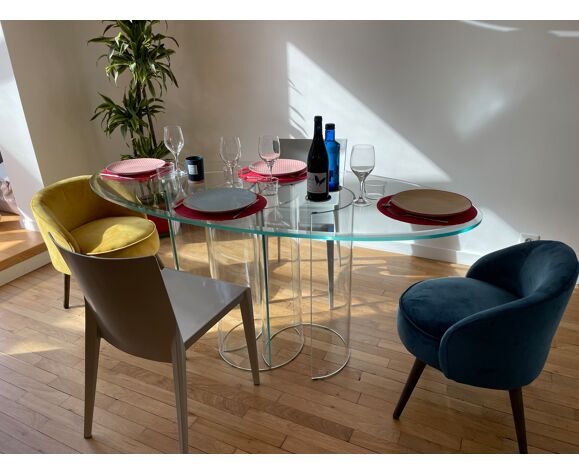 Glass Table Luxor Design Rodolfo Dordoni Exclusive Edition Fiam Selency Glass Table Luxor Design Rodolfo, Jensen Round Glass Dining Table Reviews