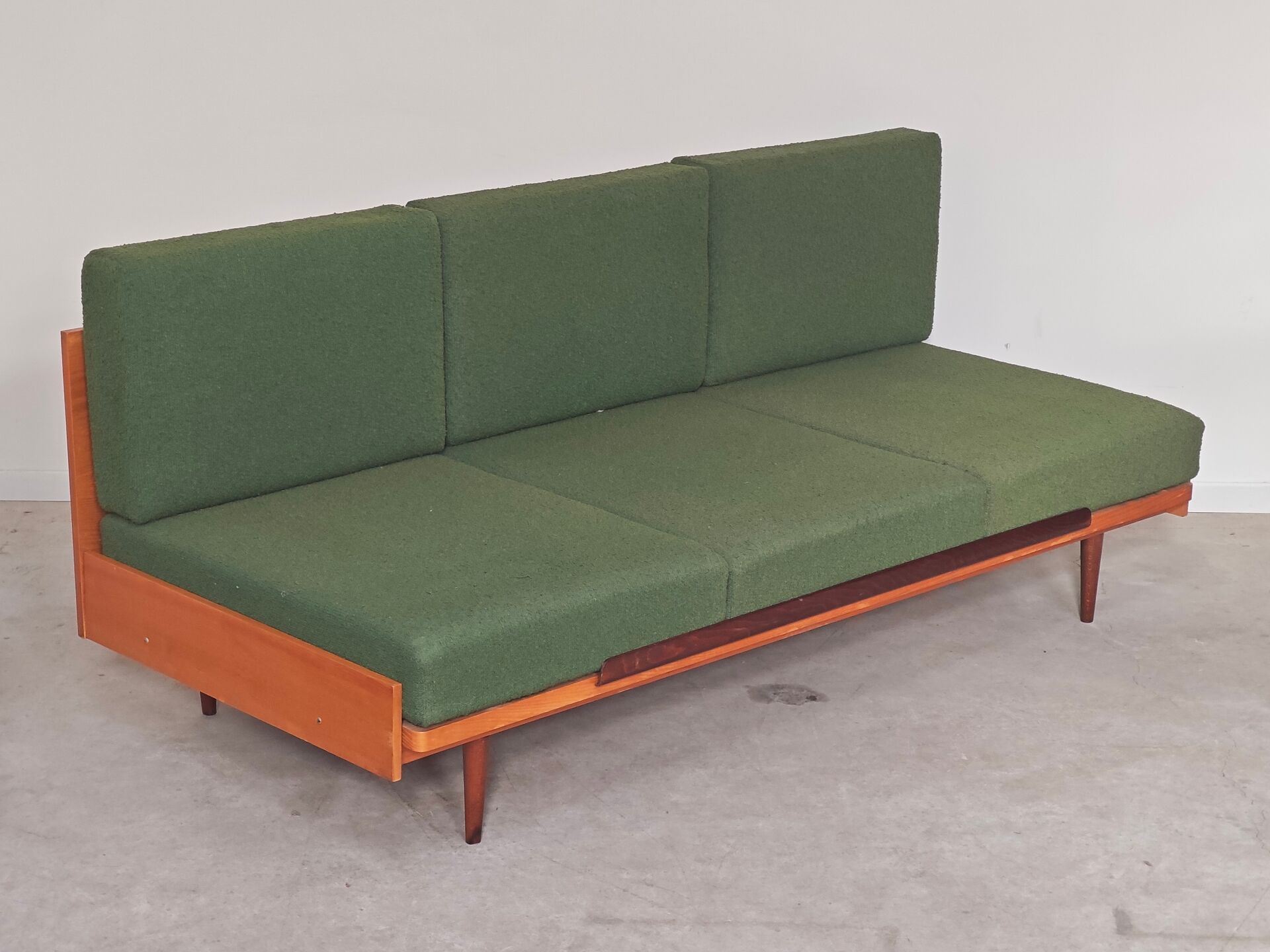 Green folding bench sofa by UP Zavody 1970