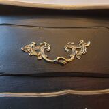 Stamped black Louis XV chest of drawers