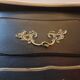 Stamped black Louis XV chest of drawers