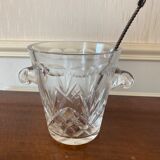 Ice bucket with 5 glasses orangeade crystal Saint Louis