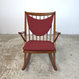 Frank Reenskaug, Bramin Møbler rocking chair Danish teak 60s