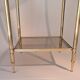Gilded brass and smoked glass end table, 1960s.