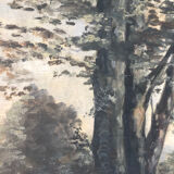 Old painting oil on canvas signed and dated 36