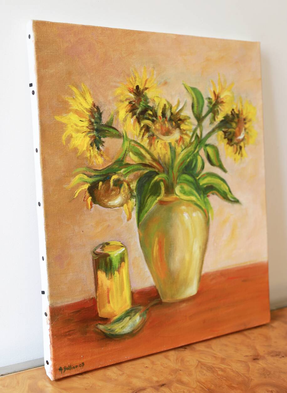 nature morte bouquet de tournesols