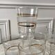 Set of 13 granite water glasses with golden borders 50s-60s