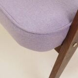 Mid-century modern armchair, oak wood, natural wool.