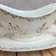 Saucière en terre de fer Creil et Montereau Silva décor oiseaux