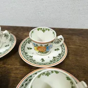 Set of 5 Coffee Cups and Saucers Villeroy & Boch "Alt Amsterdam" Vintage