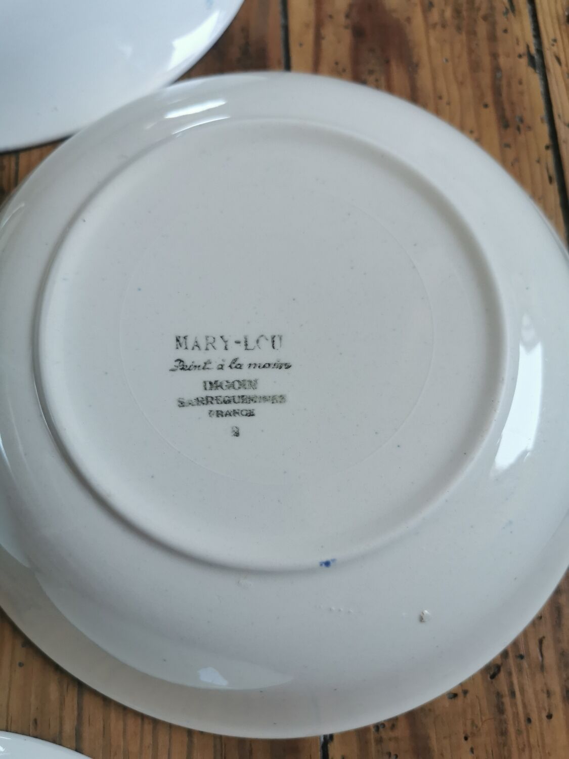 Digoin vintage calotte plates, Mary-Lou