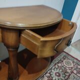Pair of half-moon bedside tables