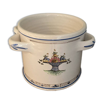 Pot, cache-pot en faïence