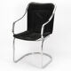 4 chairs in metal chrome, cidue, italy, 1980