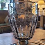 Footed glass La Rochère, 70's bubble glass