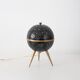 1950s French Saturn Table Lamp in Pierced Aluminum and Brass