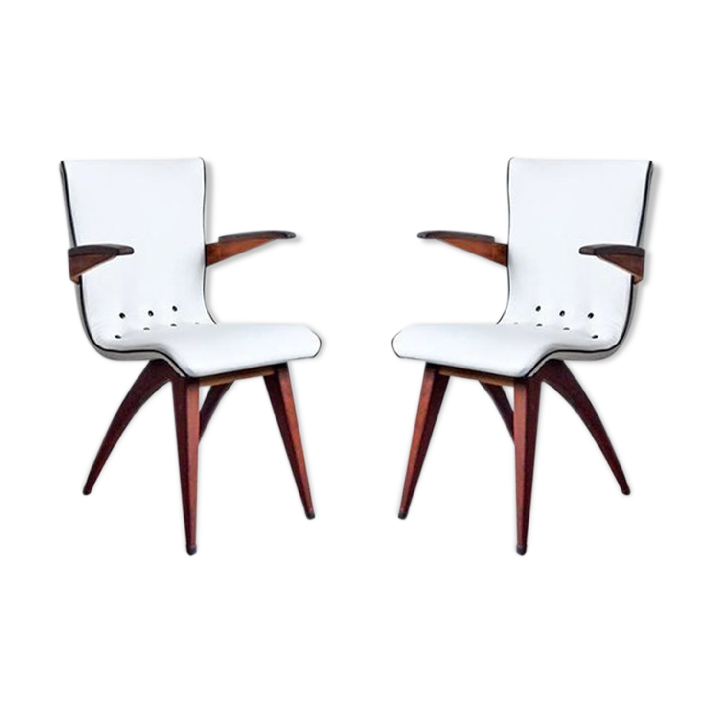 Pair of armchairs the GJ van Os Culemborg 1950