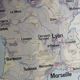 Old MDI school map: France population and Industrie