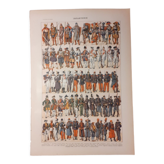 Lithographie sur uniformes d'infanterie de 1922