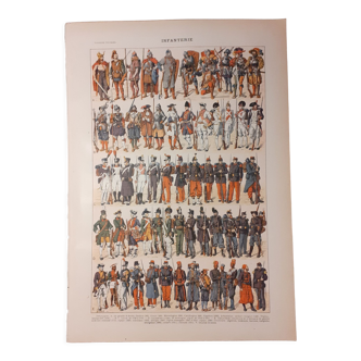 Lithograph on infantry uniforms from 1922