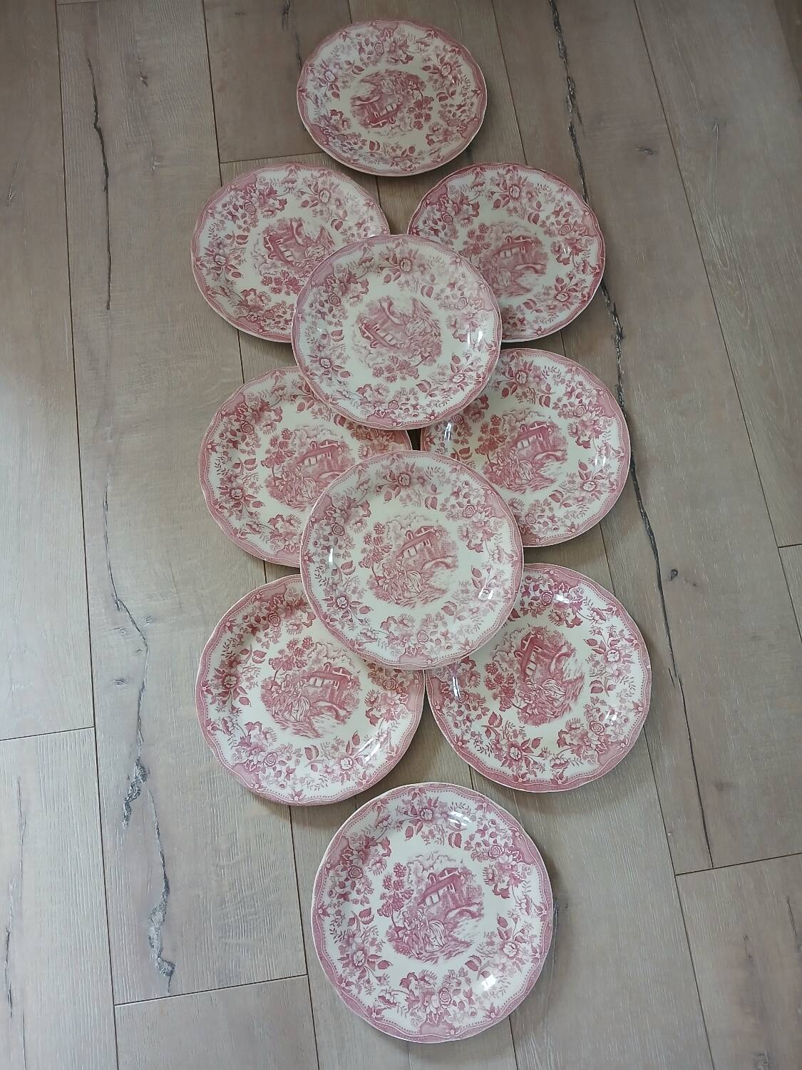 10 antique dinner plates