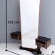 Wooden Entryway Mirror Organizer with Black Glass Tops, Italy