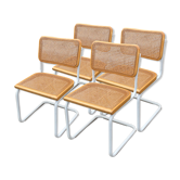 Ensemble de 4 chaises modèles Cesca de Marcel Breuer