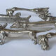 Silver metal knife holder
