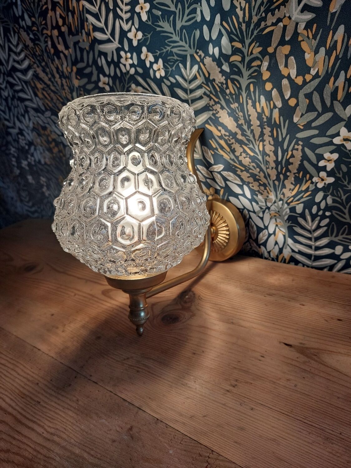 Wall sconces blown glass and brass