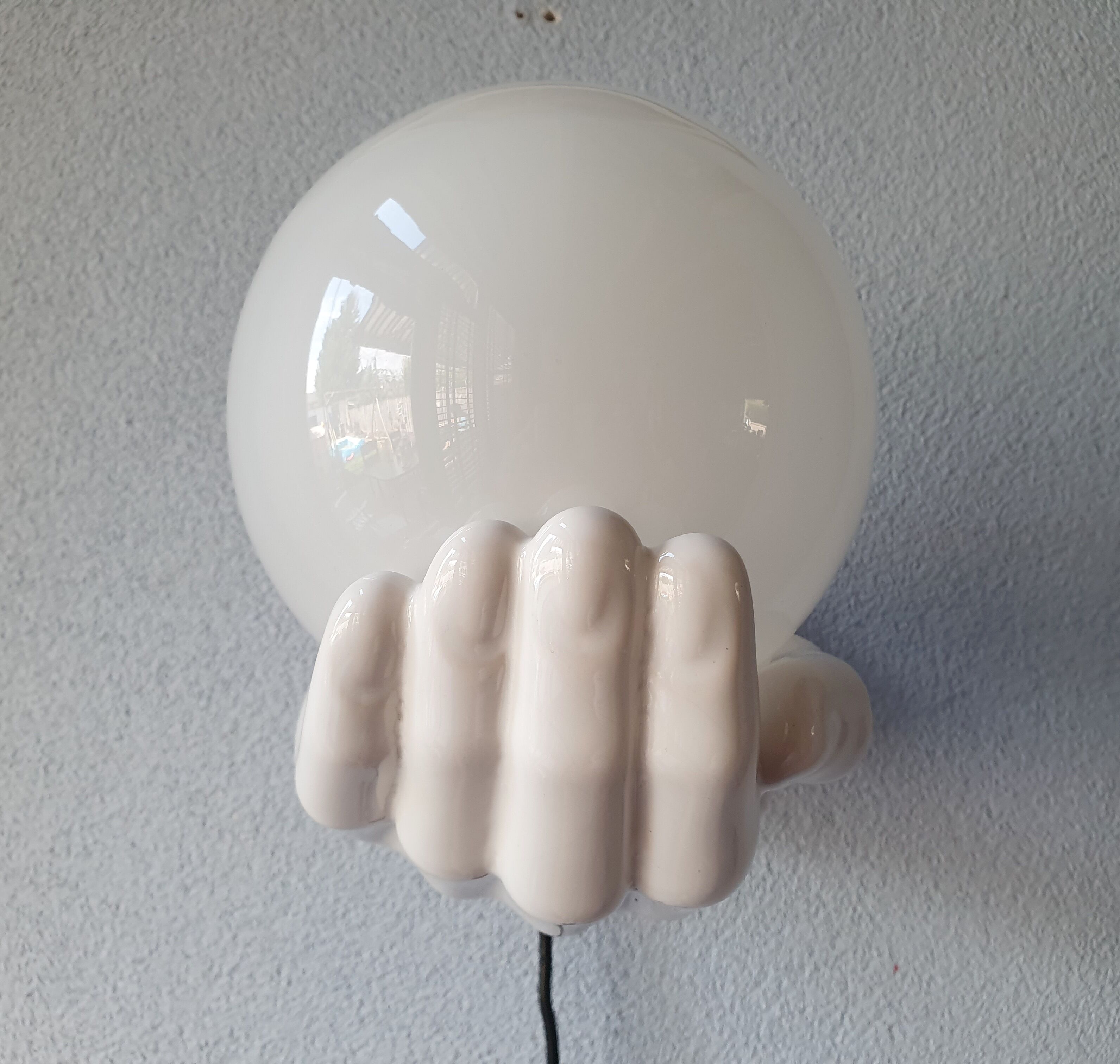 Mid Century ceramic wall lamp, 80s