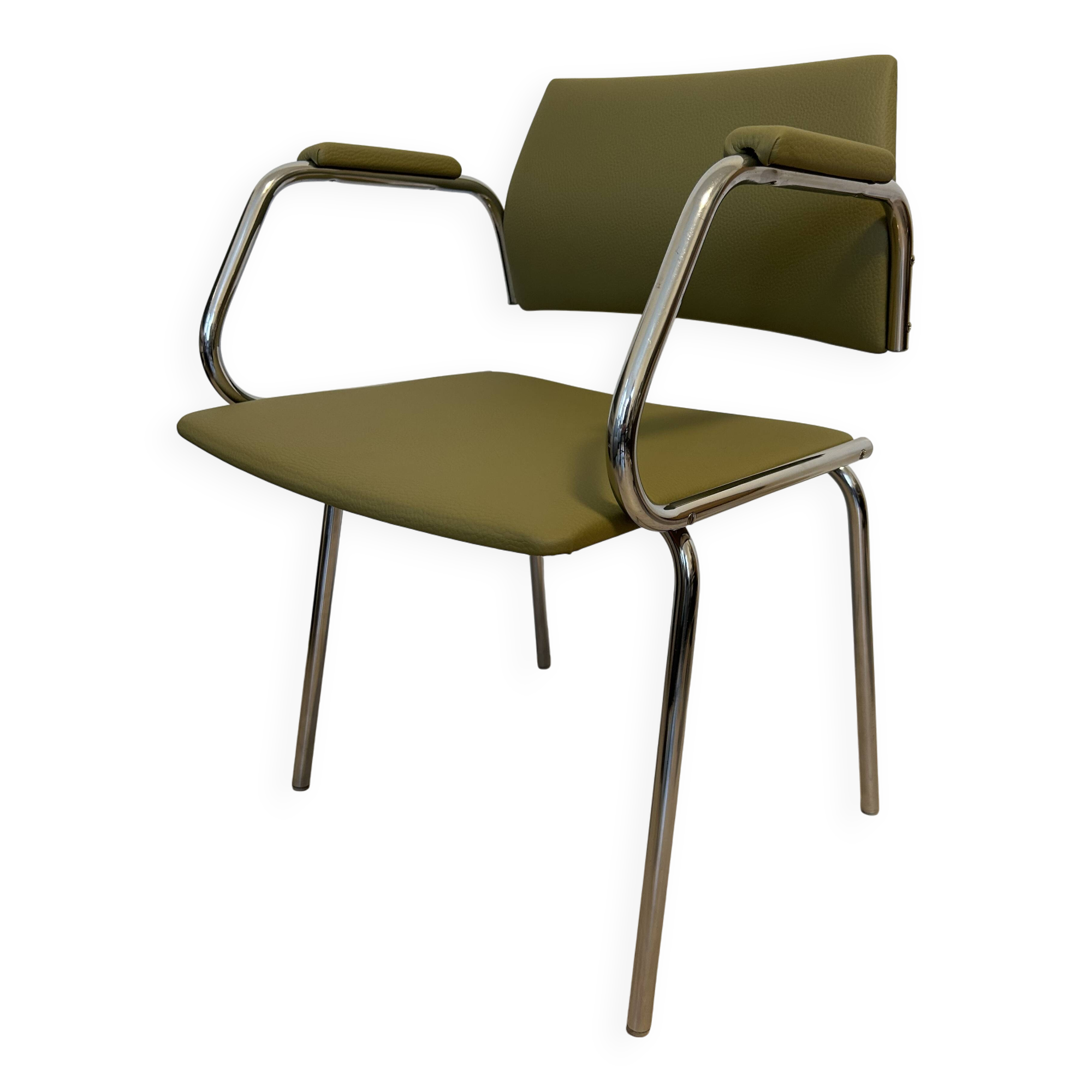 Chaise de bureau Kovona Olive K-314 restaurée, Tchécoslovaquie années 1970
