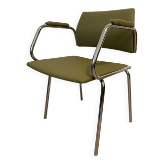 Fully restored Kovona Olive Office Chair K-314 from Czechoslovakia 1970’s