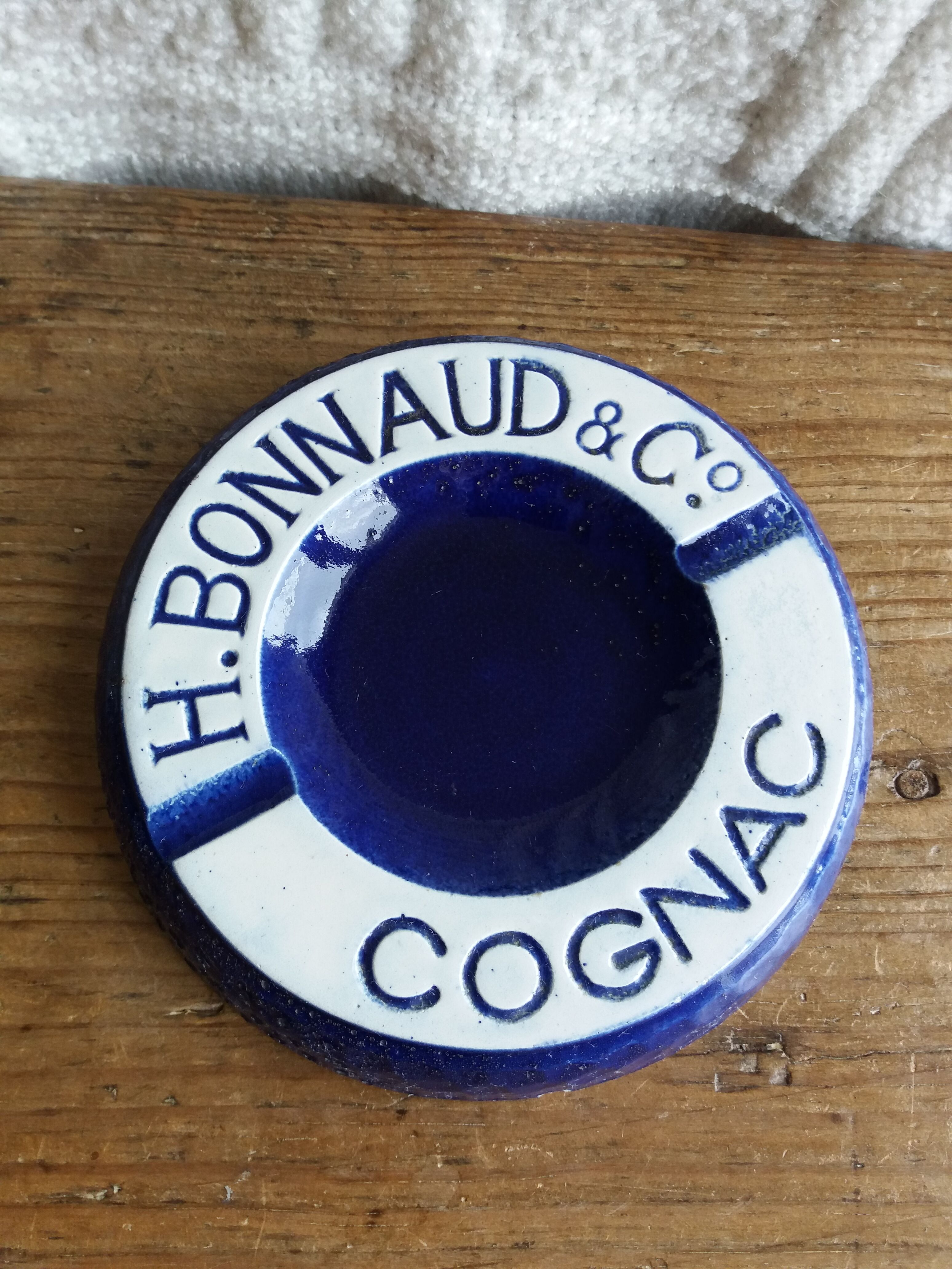 Old advertising ashtray Bonnaud Cognac