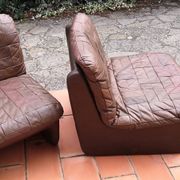 Tranas Sweden patchwork leather heaters by OVERMAN, 1970 Set of 2