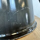 Industrial black enamel factory pendant lamp, 1960s