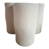 White Tadelakt Pot - Small model - Height 39 cm