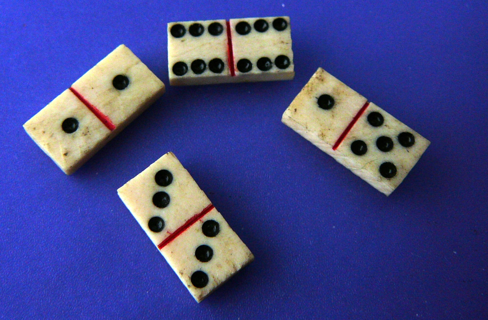 19th century miniature old dominoes game