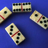 19th century miniature old dominoes game