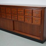 Vintage Mid-Century Dutch Hardwood Shop / Apothecary or Filing Cabinet