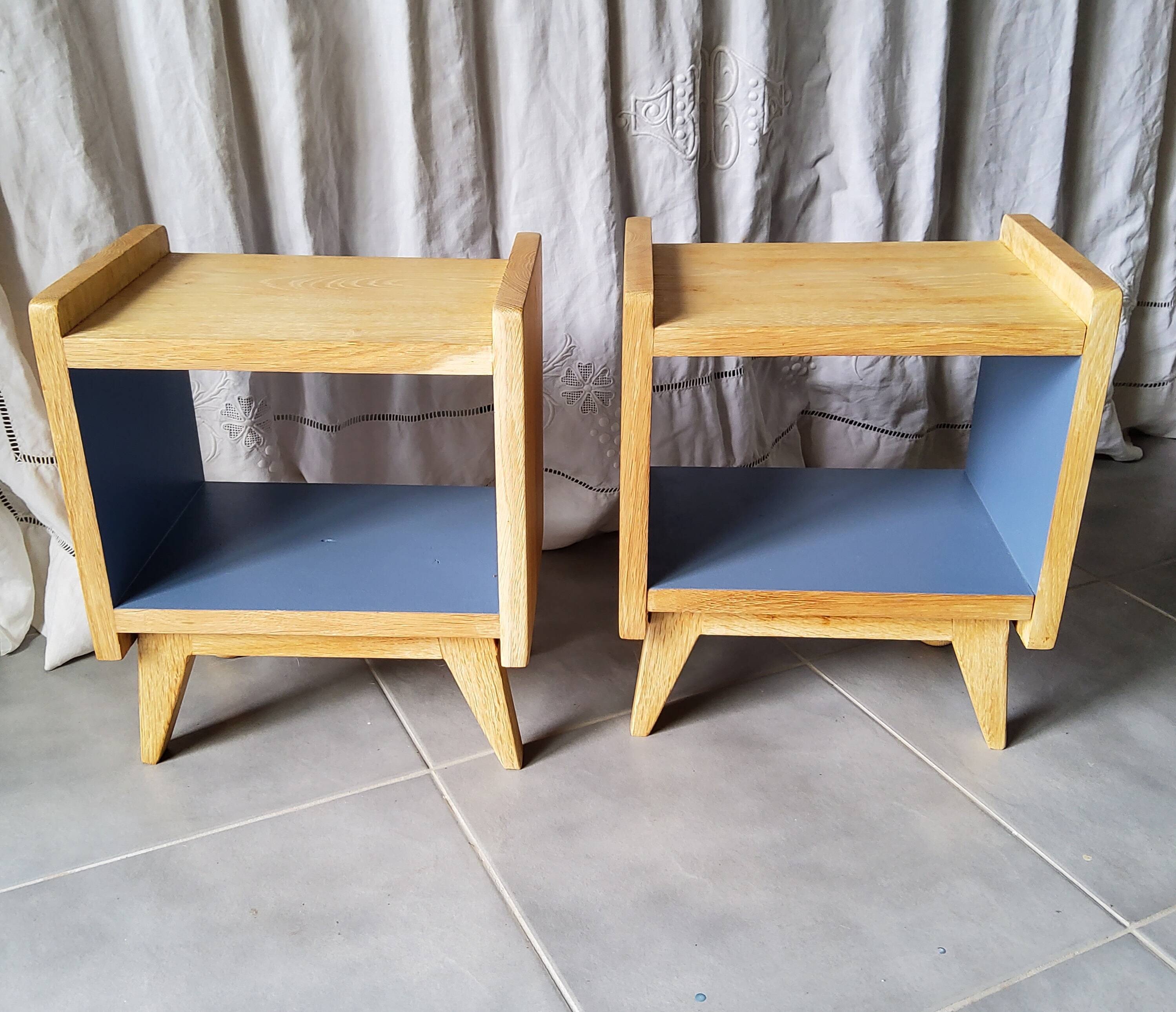 Renovated pair of bedside tables