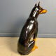 Vintage ceramic sculpture of a Doberman, 1960s