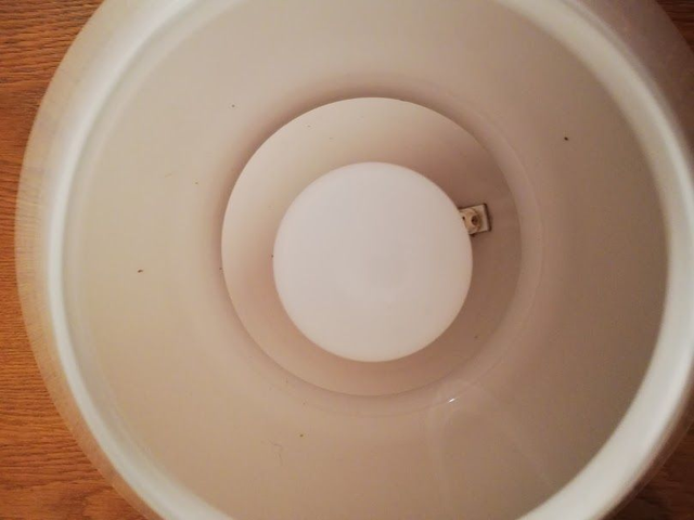 Vintage white opaline glass lamp