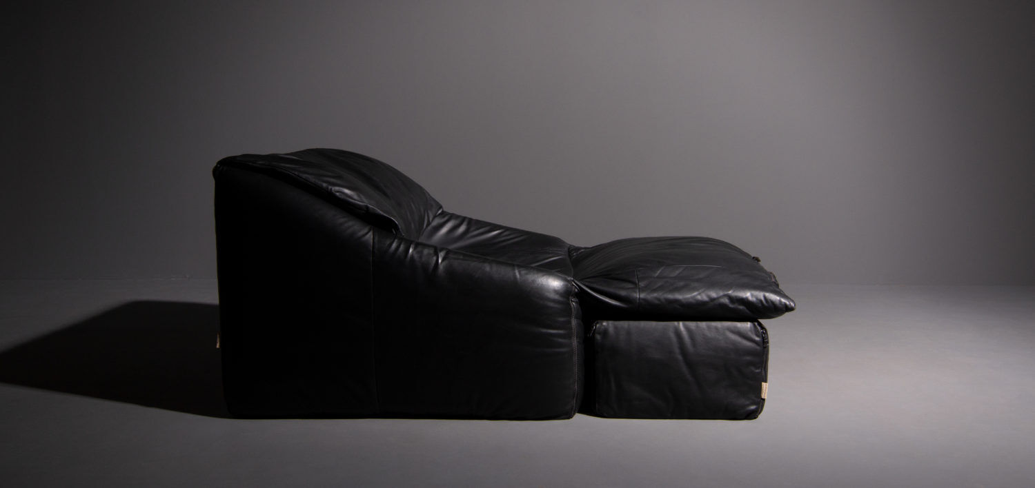 Armchair and Ottoman Cinna model Plumy made for Ligne Roset