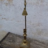 Vintage 1900 brass candlestick with adjustable turn off