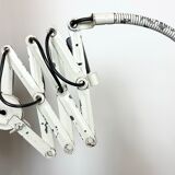 White Industrial Scissor Wall Lamp from Elektroinstala, 1960s