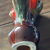 Vintage TriFlore Vase, Vallauris Ceramic, H 16 cm