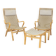 Fauteuils et ottoman Finn Ostergaard