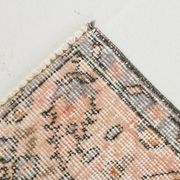 5x8 Faded Pink & Beige Floral Turkish Vintage Rug, 143x248 Cm